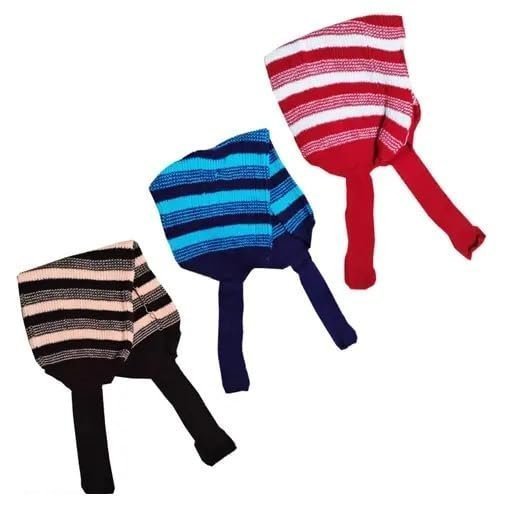 Women's Soft Woolen Muffler (Pack of 3, Multicolor, Colors May Vary) - Warm Winter Scarf & Trendy Head Wrap
