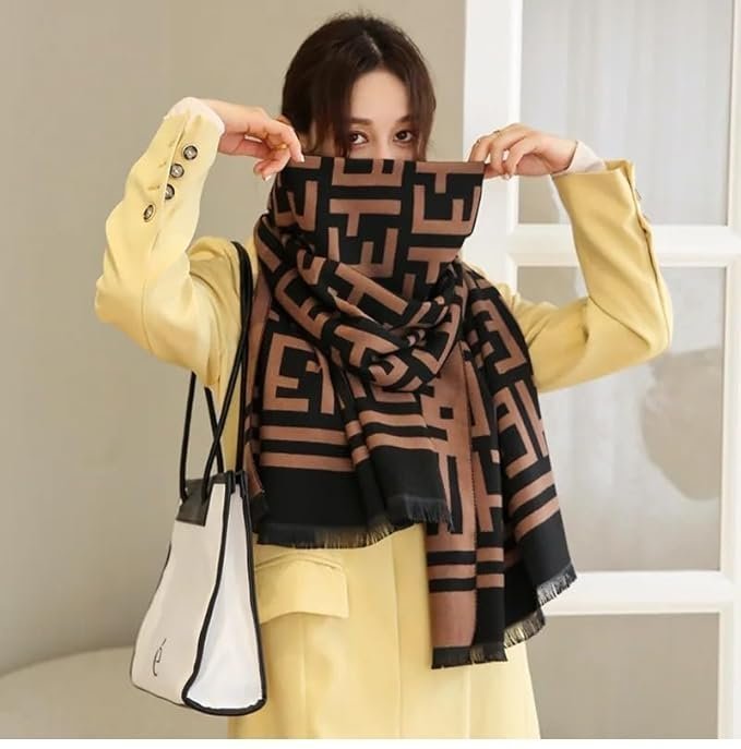 Luxury Cashmere Warm Scarf Brand Shawl Pashmina Wrap for Women - Image 4