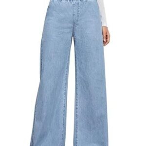 High-Waisted Wide-Leg Jeans, Casual Denim Pants