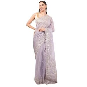 Silk Saree with Hand Zari Embroidery Festive & Occasion Wear