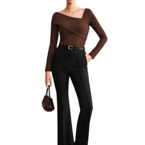 ONE Shoulder SKIMS Ultra Soft OVERFOLD Sleeveless Gathered Front Cuddle TEE for Women