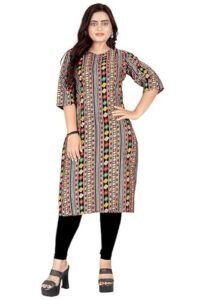 Cotton Blend Straight Kurti for Women_(Kurti01)