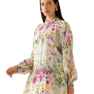 Top for Women Regular Fit Printed Shirt | Tops for Stylish Latest | Office Wear Tops for Women | Cotton Blend Tops