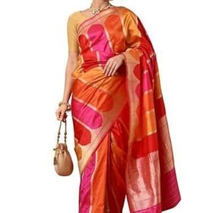 Banarasi Silk Saree - Pure Zari Work with Unstitched Blouse | Traditional Bridal for Grand Festive Celebrations
