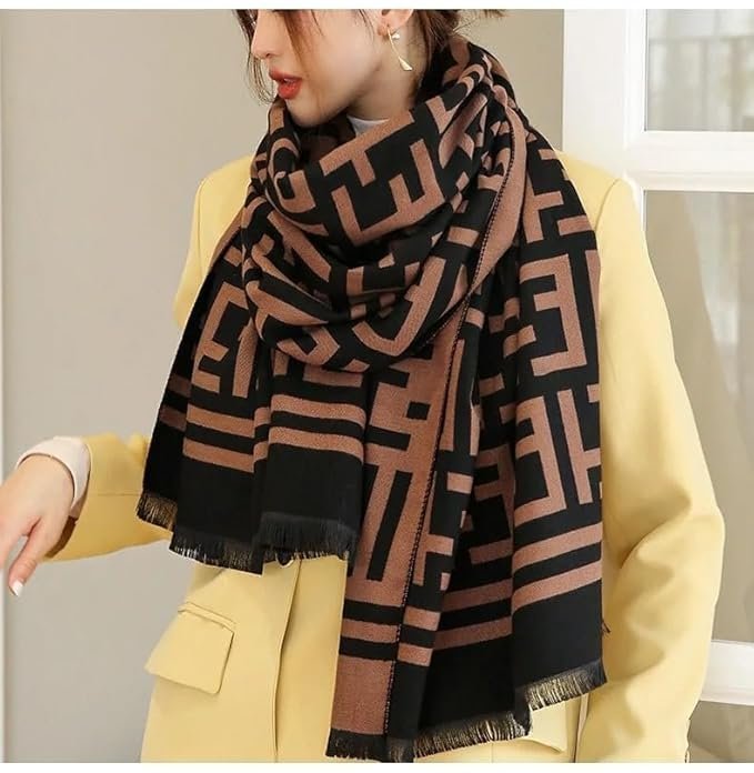 Luxury Cashmere Warm Scarf Brand Shawl Pashmina Wrap for Women - Image 3