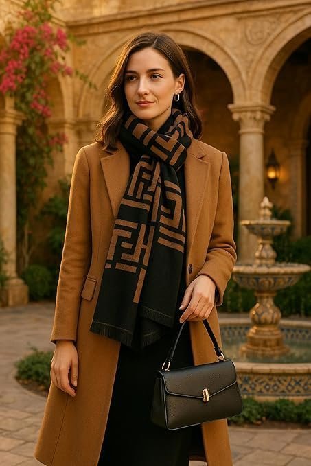 Luxury Cashmere Warm Scarf Brand Shawl Pashmina Wrap for Women - Image 5