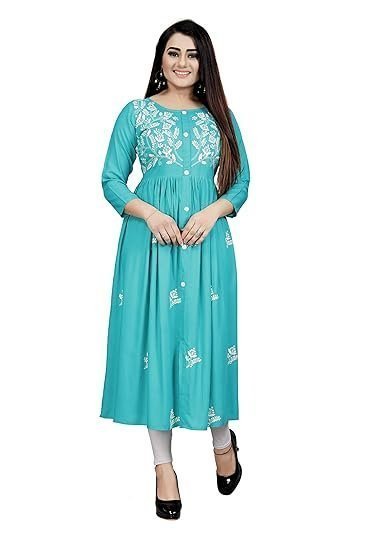 Women's Georgette Floral Digital Print Short Sleeve Full-Length Fit & Flare Long Gown Dress for Girls (ET-CYWN-E1LE) - Image 2
