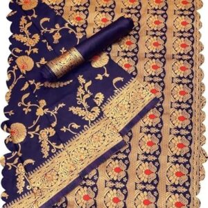 Pure Original kanchipuram Kanjivaram Zari weaving silk Royal Rajwadi Kalamkari desinger Saree With Blouse piece for Wedding