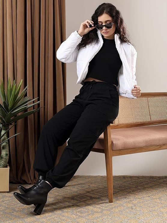 Women's & Girls' Solid Ribbed Round Neck Sleeveless Crop Tops for Women - Image 3