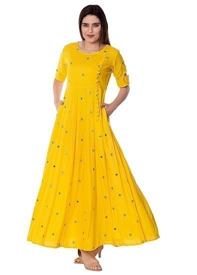 Rayon Regular Fit Anarkali Kurti - Image 4