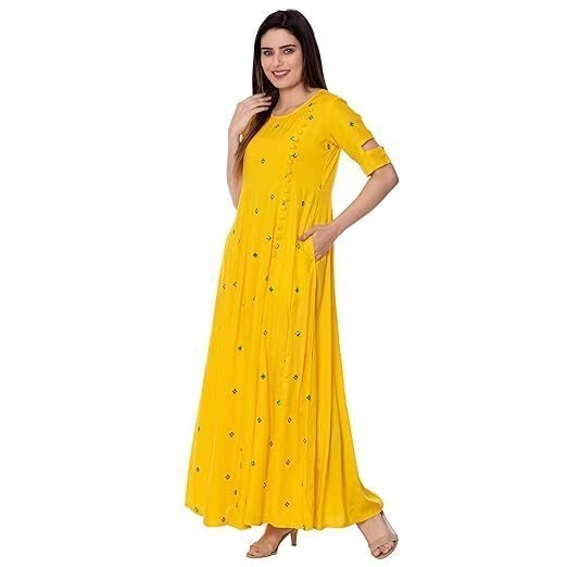 Rayon Regular Fit Anarkali Kurti - Image 5