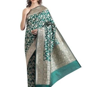 Saree | Pure Banarasi Silk Saree with Unstitched Blouse | Silk Sarees for Women