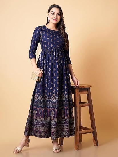 Regular Fit Mid Rise Midi Denim Skirt (DOSS23DEN09-12-522-38, Peacock Blue, 38) - Image 5