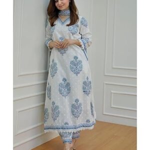 Viscose Kurta and Pant with Dupatta Set