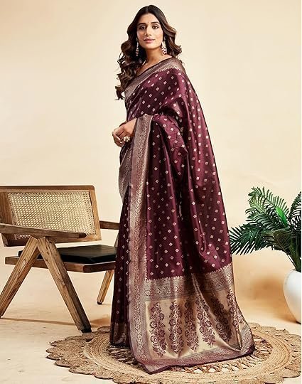 Banarasi Soft Silk Saree Pure Silk with Unstitched Blouse Piece - Image 3