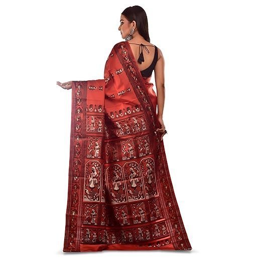 Silk Meenakari Baluchari Swarnachari Bengal Saree - Image 3