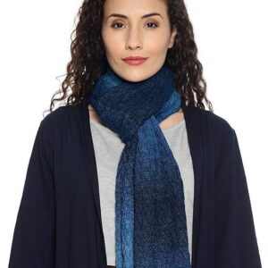 513 Women's Acrylic Woolen Tie & die Casual Warm Winter Wear Muffler Scarf Stole