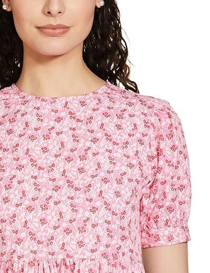 Associates Women Casual Regular Sleeves Crepe Solid Fit and Flare Dress - Pack of 1 - Image 5