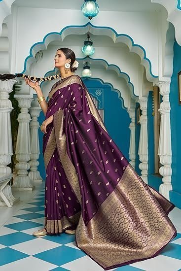 Silk Kanjivaram Kanchipuram Saree With Blouse Piece - Image 4