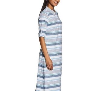 Casual Below The Knee Cotton Flared Printed Dress