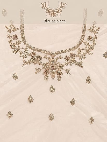 Net Embroidered|Stone Work| Saree - Image 6