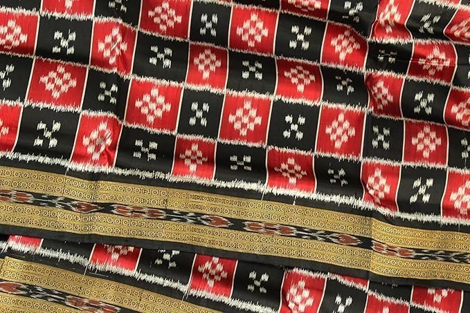 Odisha Khandua Silk Sambalpuri Nuapatna Ikkat Saree - Image 4