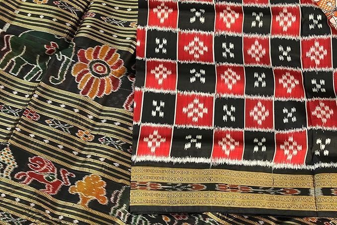 Odisha Khandua Silk Sambalpuri Nuapatna Ikkat Saree - Image 3