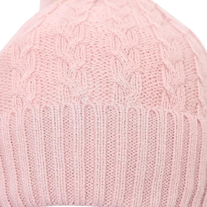 Women's Warm Acrylic Woolen Beanie/Skull Cap - Stylish Winter Hat with Snug Fit with Pompom on top - Image 2