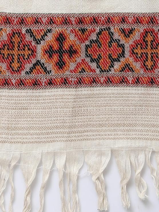 Villa Acro Wool Women's Muffler (MF-902,Cream Size: 34CM X 200CM) - Image 2