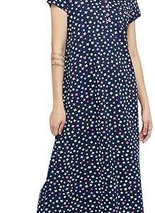 Women Cotton Printed Midi Night Gown
