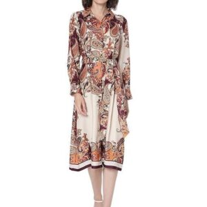 Women's Polyester Shirt Midi Dress