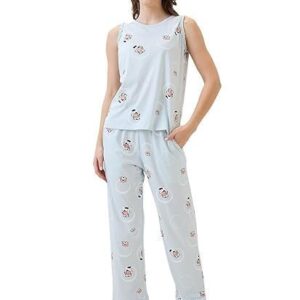 Women's Cotton Printed Short Sleeve Night Suit Set | Pajama Set | Casual Night Dress for Women | Airport Look Coord Set -2888