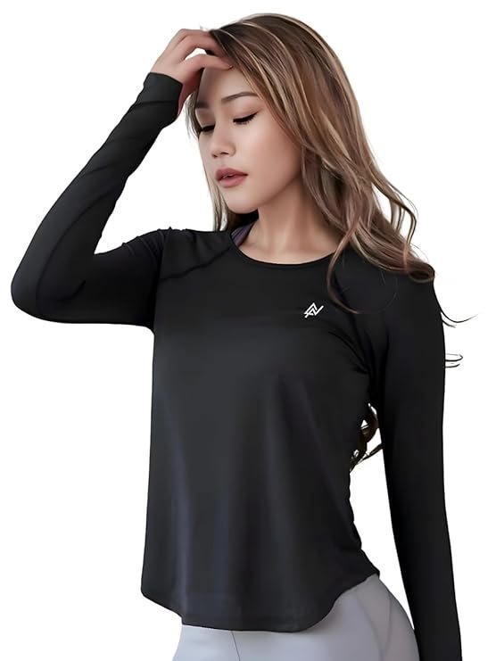 Gym T-Shirt for Women-Quick Dry Sports & Workout T-Shirt for Women, Activewear for Running, Casual & Gym Use