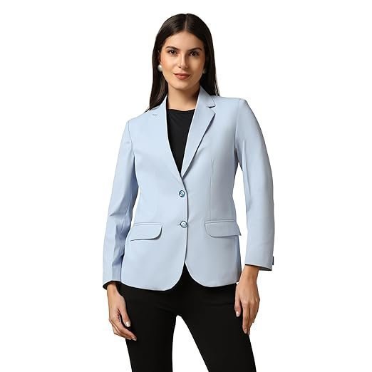 Women Single Breasted Blazer Twill Fabric - Image 3