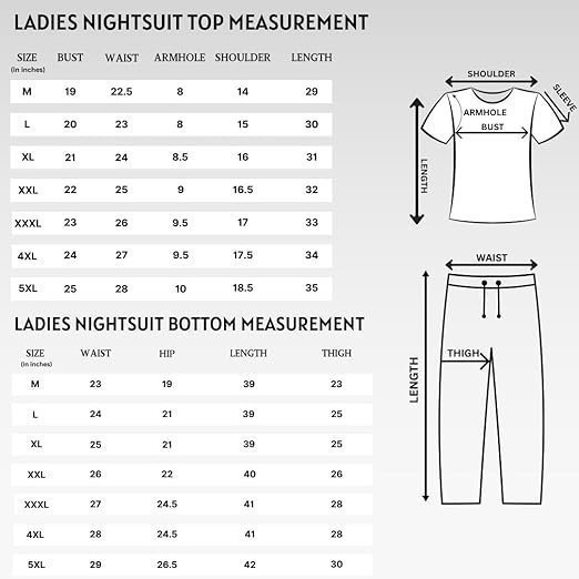 Plus Size Cotton Printed Long Night Suits Dresses Set for Women - Image 2