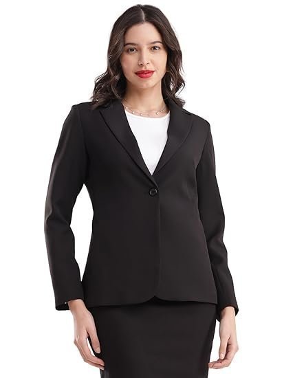 Single Breasted Blazer - Black