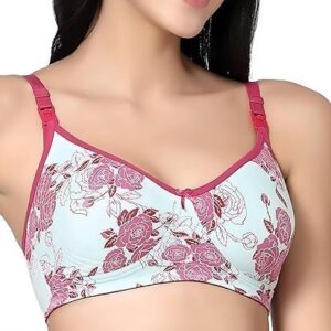 Organic Cotton Bamboo Feeding Bra for Women Full Coverage I Encircled Nursing Bra for Women with Side Support and Wirefree Design I Non Padded Maternity Wear