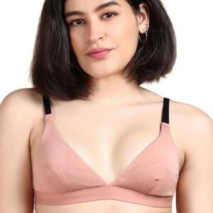 PureSoft True Fit Triangle Non Padded Bra for Women | Deep Neck Plunge Bra for Women | Triangle Low Coverage Bra for Women