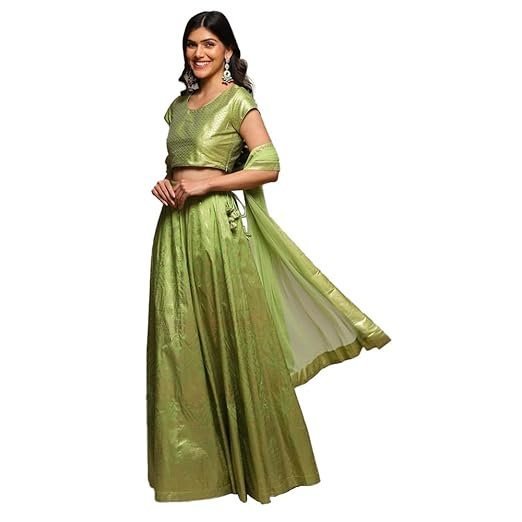 Women Cotton Blend Readymade Lehenga Set - Image 2