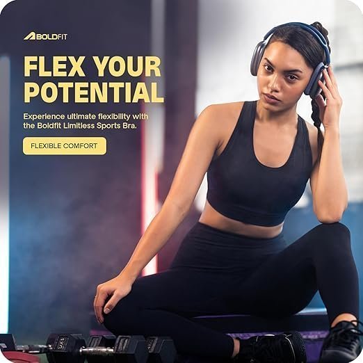 Sports Bra for Women,Padded Gym Bra for Woman with Cross Back & Moisture-Wicking Fabric,Medium Support Workout Bra for Yoga, Running & Training,Stretchable Poly-Spandex Activewear - Image 2