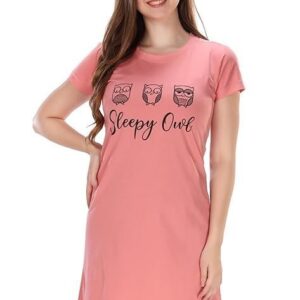 Women Cotton Printed Knee Length Nighty