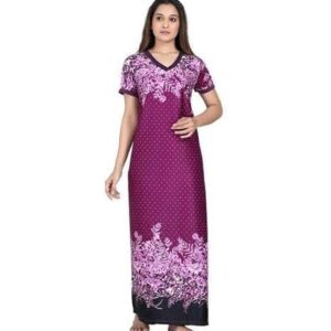Women's Print Regular Maxi Nighty