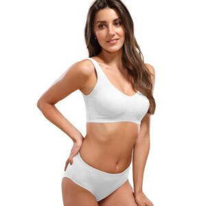 Women's Cotton Everyday Beginner's Bra - Padded, Wirefree, Full Coverage - A106