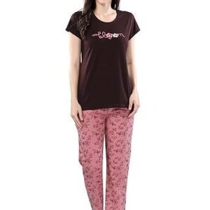 Cotton Night Suit for Women Girls | Women's Printed Cotton Night Suit Set Pyjama Set Sleepwear Nightwear Nightdress Loungewear