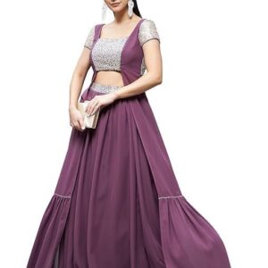 Women's Embellished Square Neck Short Sleeves Waist Band Pocketed Tiered Maxi Co-Ord Set with Pocket