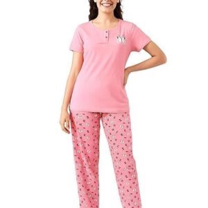 Women's Cotton Printed Top & Pajama Set
