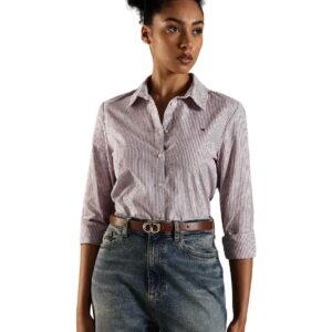 Women's Striped Regular Fit Cotton Shirt