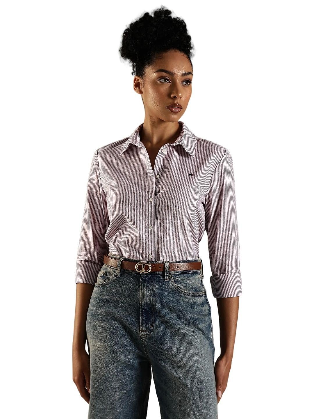Women's Striped Regular Fit Cotton Shirt