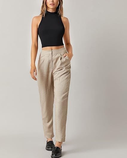 Women's & Girls' Solid Ribbed Slim Fit Crop Tank Top - Image 2